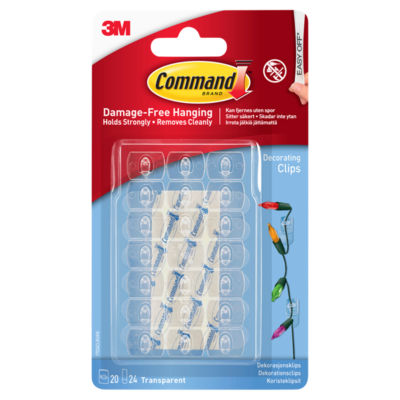 Clear Decorating Clips with Clear Strips 17026CLR-ES