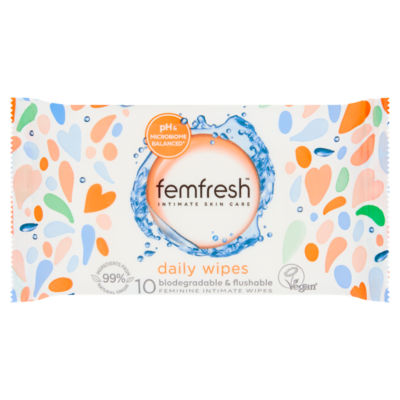 Intimate Skin Care 10 Biodegradable & Flushable Feminine Intimate Wipes thumbnail 2