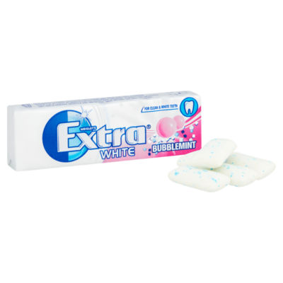 White Bubblemint Sugarfree Chewing Gum 10 Pieces thumbnail 3