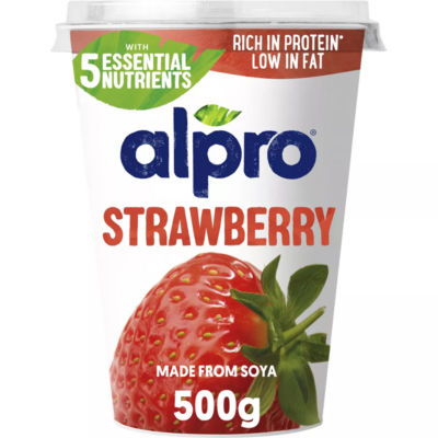Strawberry Dairy Free Soya Yoghurt Alternative 500g thumbnail 2