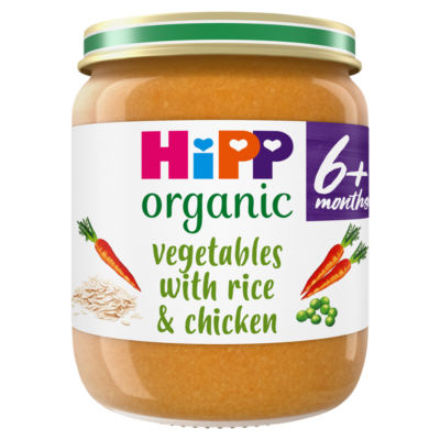HiPP Organic Vegetables with Rice & Chicken Baby Food Jar 6+months