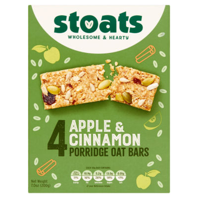 Apple & Cinnamon Porridge Oat Bars