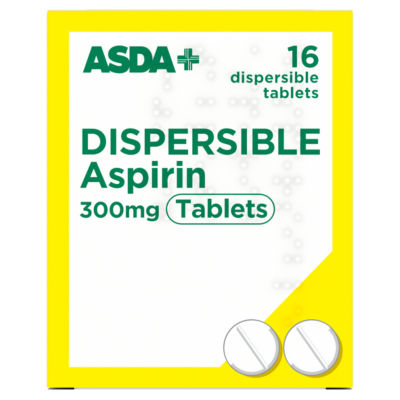 16 Dispersible Aspirin 300mg Tablets