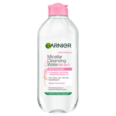 Micellar Water, Gentle face cleanser & Makeup Remover for Sensitive Skin, 400ml