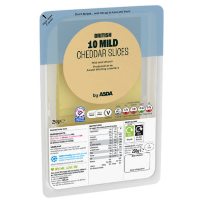 ASDA British 10 Mild Cheddar Cheese Slices