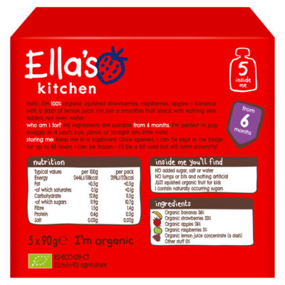 the Red One Squished Smoothie Fruits 5 x 90g (450g) thumbnail 3