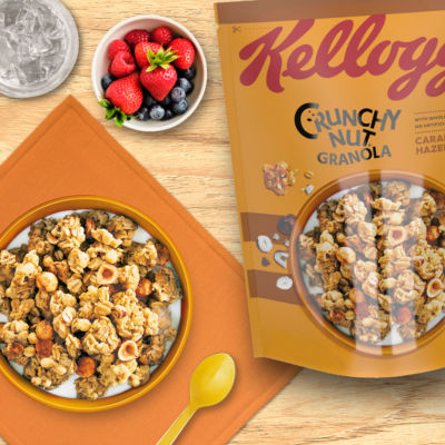 Crunchy Nut Caramelised Hazelnut Breakfast Granola 380g thumbnail 4