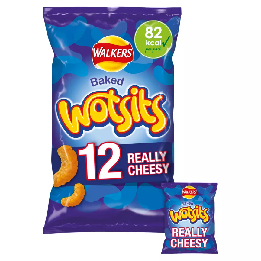 Walkers Wotsits Really Cheesy Multipack Crisps 12 Pack