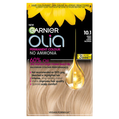Olia 10.1 Very Light Ash Blonde: No Ammonia Permanent Dye, for ultra-luminous shine. thumbnail 2