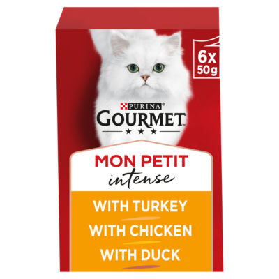 Mon Petit Meaty Variety Duck, Chicken, Turkey Wet Cat Food 6x50g thumbnail 2