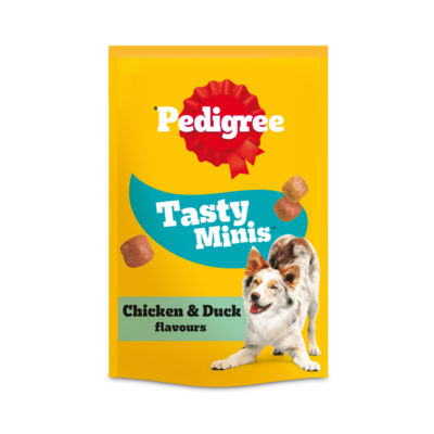 ® TASTY MINIS Adult Dog Treats Chicken & Duck Chewy Cubes 130g thumbnail 2