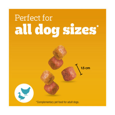 ® TASTY MINIS Adult Dog Treats Chicken & Duck Chewy Cubes 130g thumbnail 4