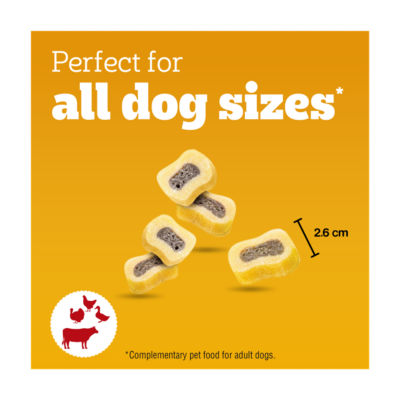 ® TASTY MINIS Adult Dog Treats Beef & Poultry Chewy Slices 155g thumbnail 4