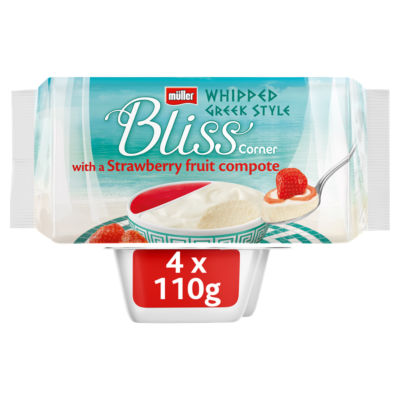 Whipped Greek Style Strawberry Yogurts