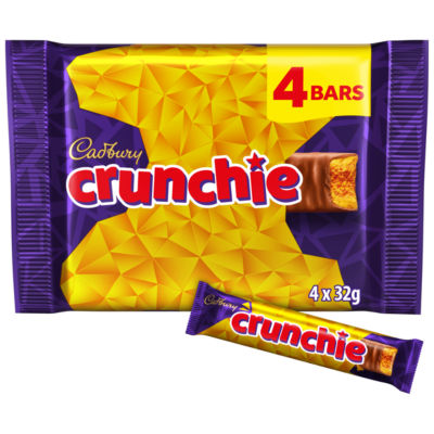 Crunchie Chocolate Bar 4 Pack Multipack 128g (4 x 32g) thumbnail 2
