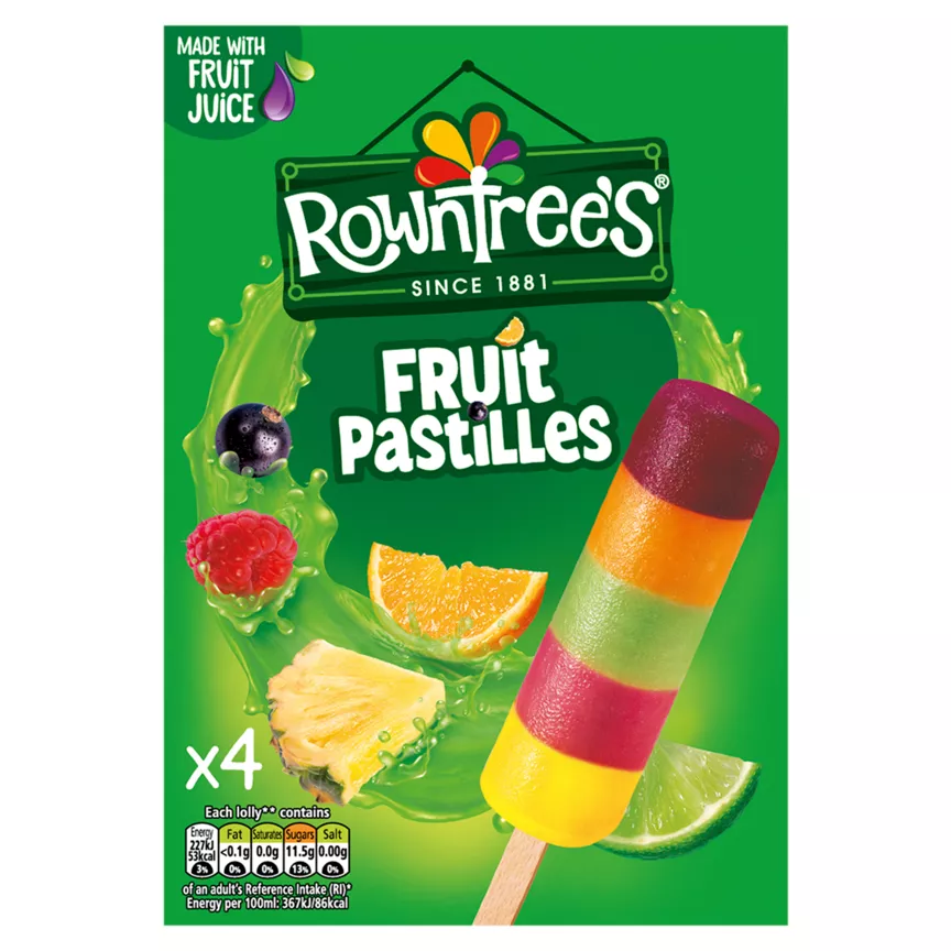 Rowntree's 4 Fruit Pastille Lollies