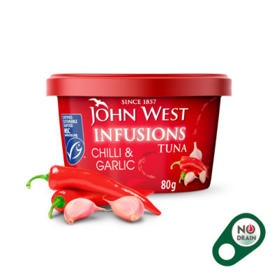 Chilli & Garlic No Drain Tuna Infusions 80g thumbnail 2