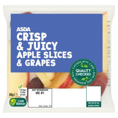 ASDA Crisp & Juicy Apple Slices & Grapes