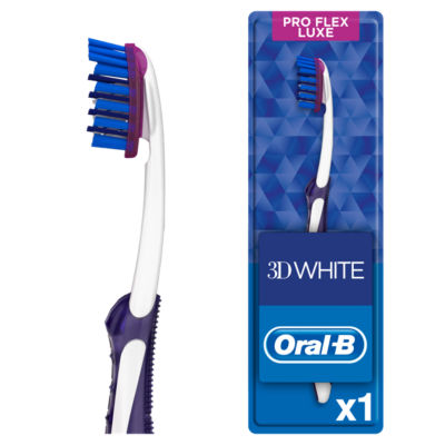ORAL-B PRO-3DWHITE ADVANCED Manual Toothbrush – Removes Plaque & Surface Stains, 1 thumbnail 2