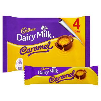 Dairy Milk Caramel Chocolate Bar 4 Pack Multipack 148g (4 x 37g) thumbnail 3