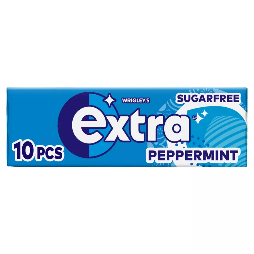 Wrigley's Extra Peppermint Chewing Gum Sugar Free 10 Pieces
