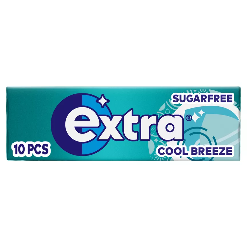 Wrigley's Extra Cool Breeze Chewing Gum Sugar Free 10 Pieces