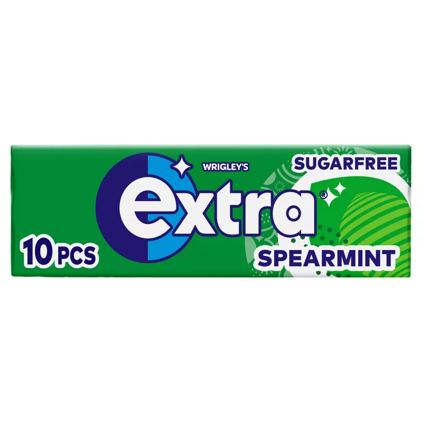 Wrigley's Extra Spearmint Chewing Gum Sugar Free 10 Pieces