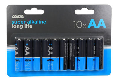 Long Life Alkaline AA 10 Pack