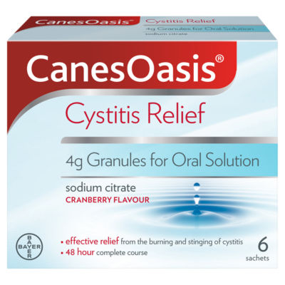 Cystitis Relief 4g Granules for Oral Solution Cranberry Flavour 6 Sachets thumbnail 2