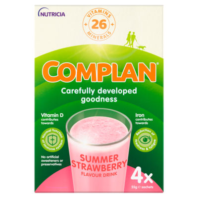 Summer Strawberry Flavour Drink 4 x 55g