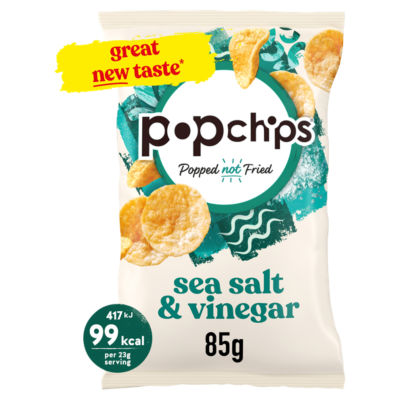 popchips Sea Salt & Vinegar Sharing Crisps 85g thumbnail 2