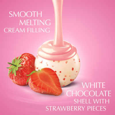 Lindor Strawberries & Cream Chocolate Truffles Box 200g thumbnail 3