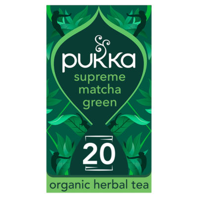 Pukka Organic Supreme Matcha Green Herbal Tea x20 Compostable Green TeaBags