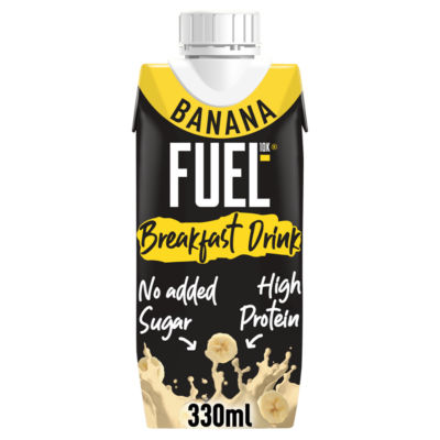 FUEL 10K Banana High Protein Milk Breakfast Shake Drink 330ml thumbnail 2