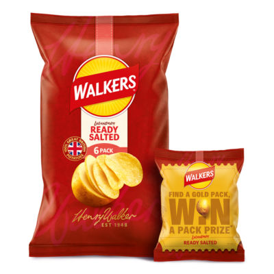 Ready Salted Multipack Crisps 6x25g thumbnail 2