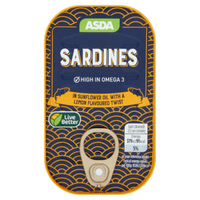 Sardines in Sunflower Oil with a Lemon Flavoured Twist 120g