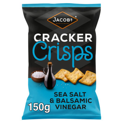 Cracker Crisps Salt & Balsamic Flavour Sharing Bag Crisps150g thumbnail 2