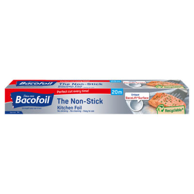 Non-Stick Kitchen Foil with BacoLift Surface and Easy Cut System 30cm x 20m