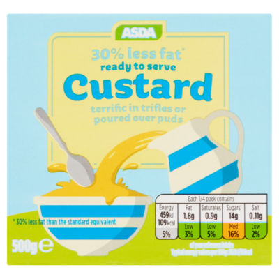 30% Less Fat Custard 500g thumbnail 2