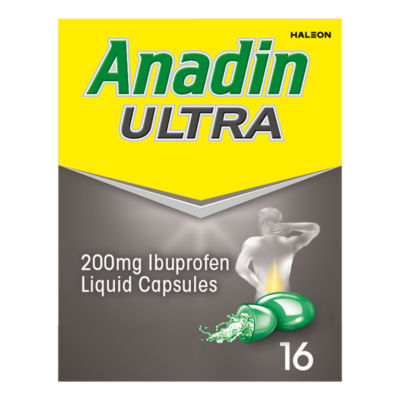 Ultra Ibuprofen Pain Relief Liquid Capsules 16s thumbnail 2