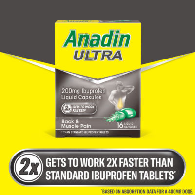 Ultra Ibuprofen Pain Relief Liquid Capsules 16s thumbnail 3