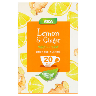 20 Lemon & Ginger Infusion Tea Bags 40g thumbnail 2