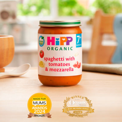 HiPP Organic Spaghetti with tomatoes & mozzarella Baby Food Jar 7+ Months 190g thumbnail 3