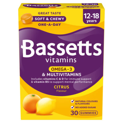 Citrus Flavour Omega-3 & Multivitamins 12-18 Years 30 Gummies thumbnail 2