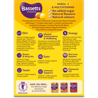 Citrus Flavour Omega-3 & Multivitamins 12-18 Years 30 Gummies thumbnail 3