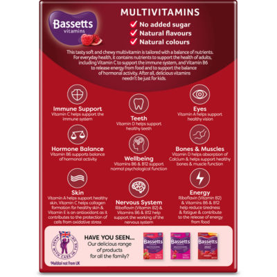 Adult Multivitamins 30 Pastilles Raspberry & Pomegranate Flavour thumbnail 3