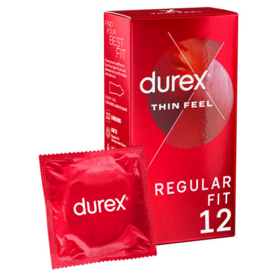 Durex Thin Feel Condoms Extra Silicone Lube Regular Fit