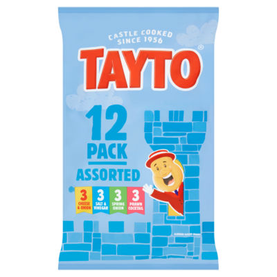 Assorted Flavour Potato Crisps 12 x 25g