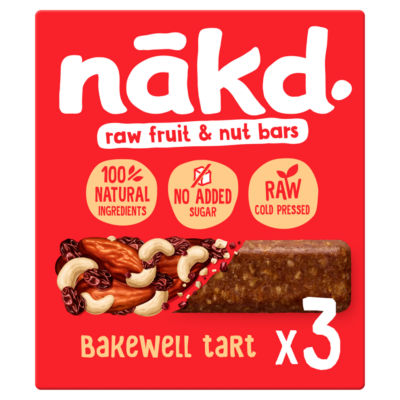 nakd. Bakewell Tart Fruit & Nut Bars 3 x 35g thumbnail 2