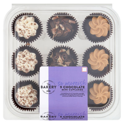 The BAKERY at ASDA 9 Chocolate Mini Cupcakes